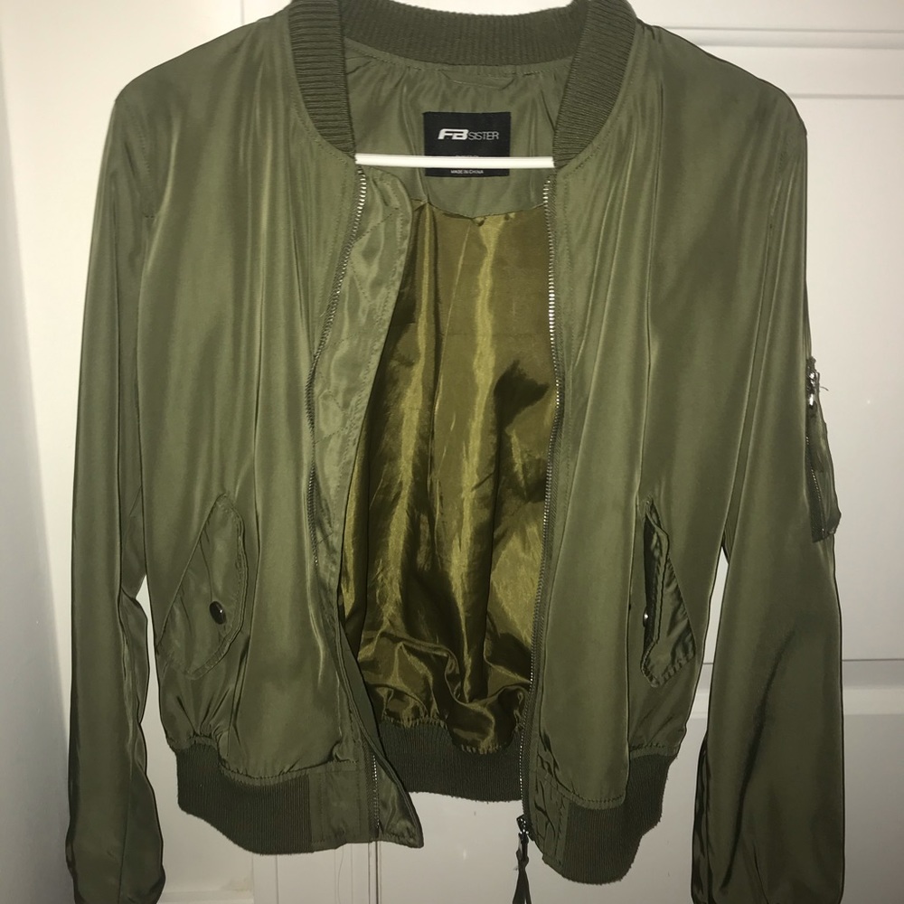 Dark Green Bomber Jacket